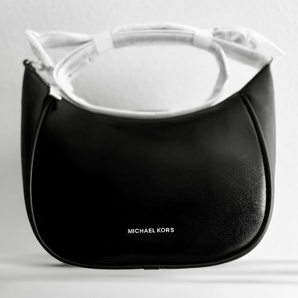Michael Kors Black Leather Crossbody Handbag